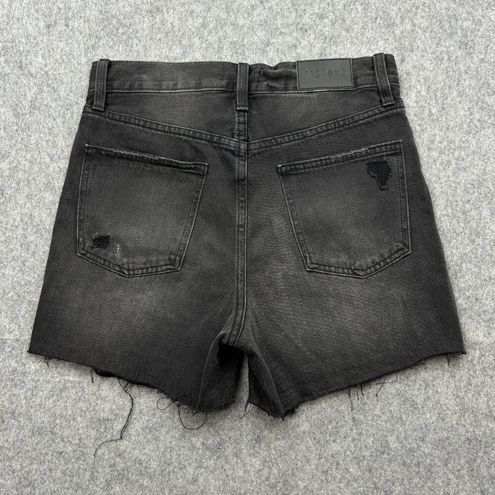 Pistola Super High Rise Cut Off Shorts Women's Sz 25 Night Hour Wash Distressed - Picture 2 of 10